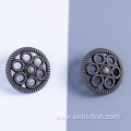 Customize hollow flower shape design antique shank buttons